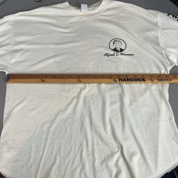 MAD Alfred E Neuman WHAT ME WORRY Long Sleeve T-Shirt Mens Size M/L Vtg Distress - Picture 12 of 16